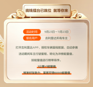 百万积分池等你跑！吉利雷达车主创富争霸赛